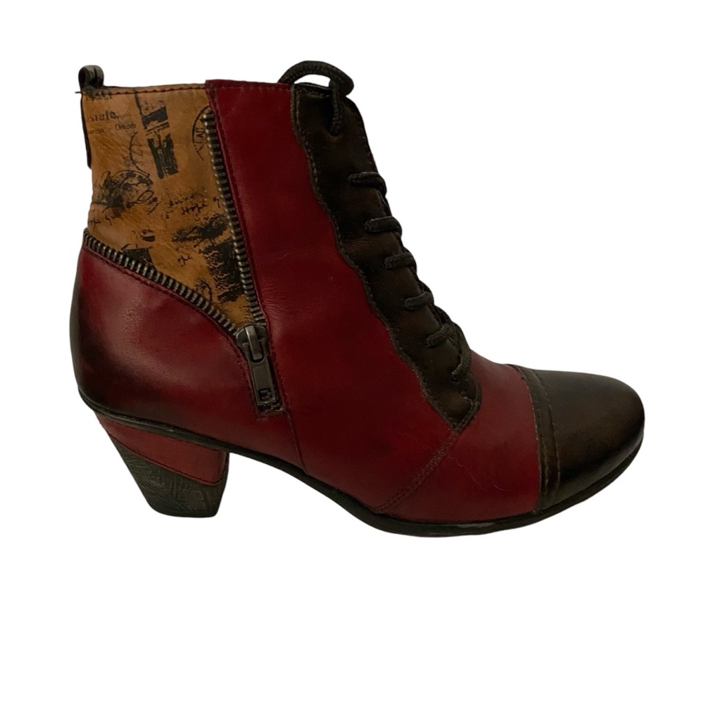 Remonte Leather Heeled Boots - Size Euro 37 -  US (6.5-7)